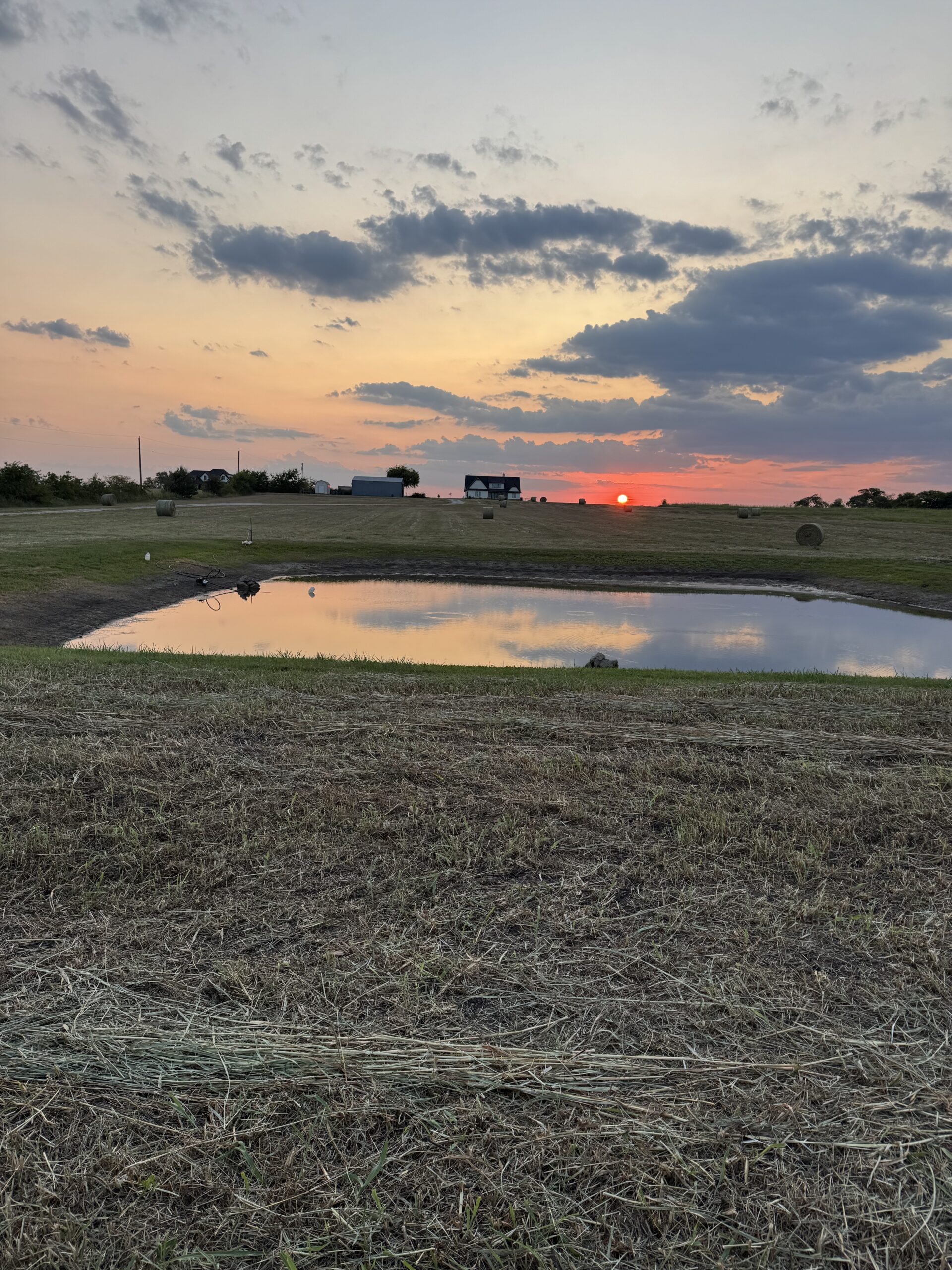 A new picture of Lot 5, now showing a pond in the front.